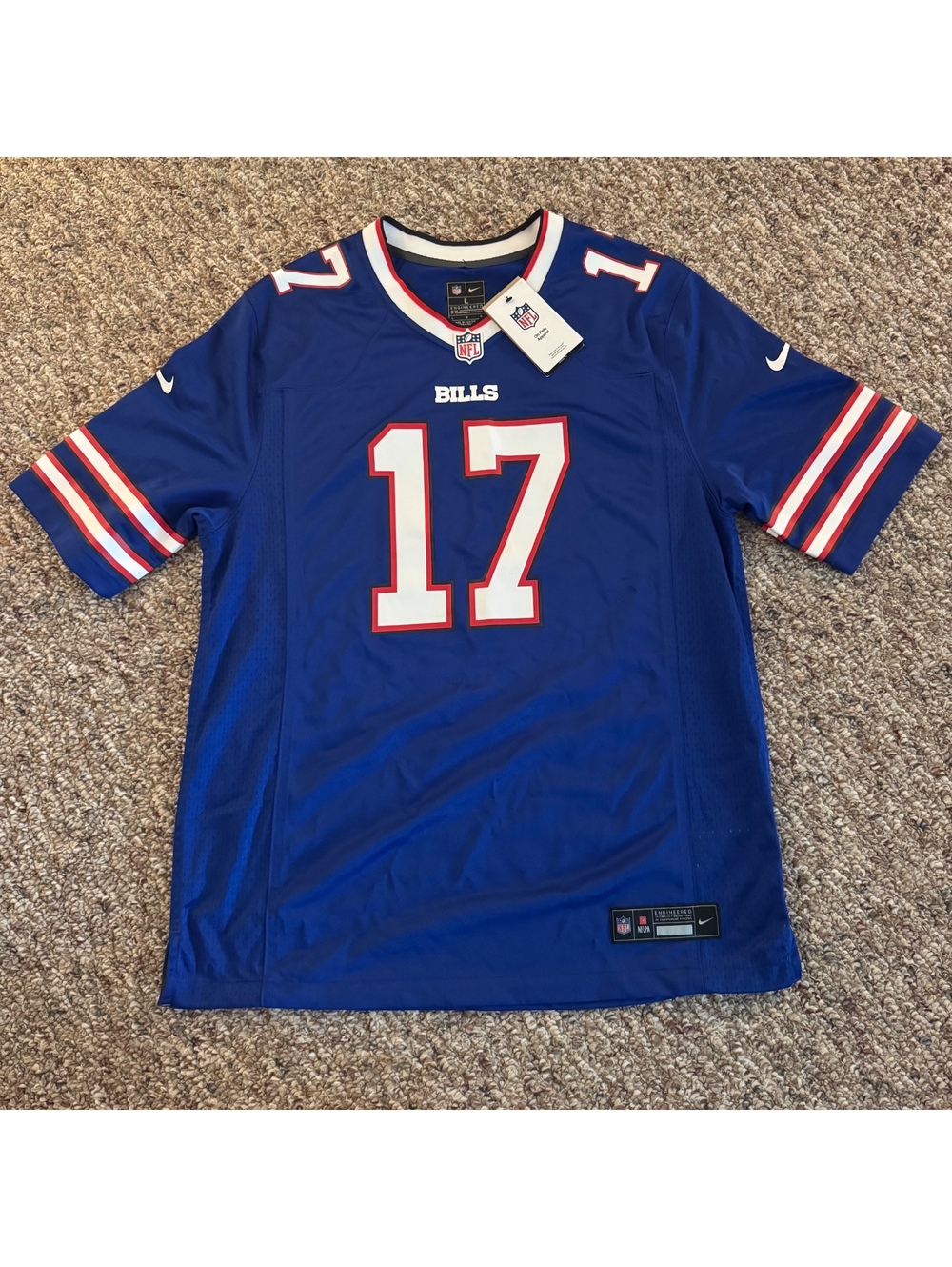 Josh Allen Nike On Field Jersey 100% Authentic BRAND NEW Size Large